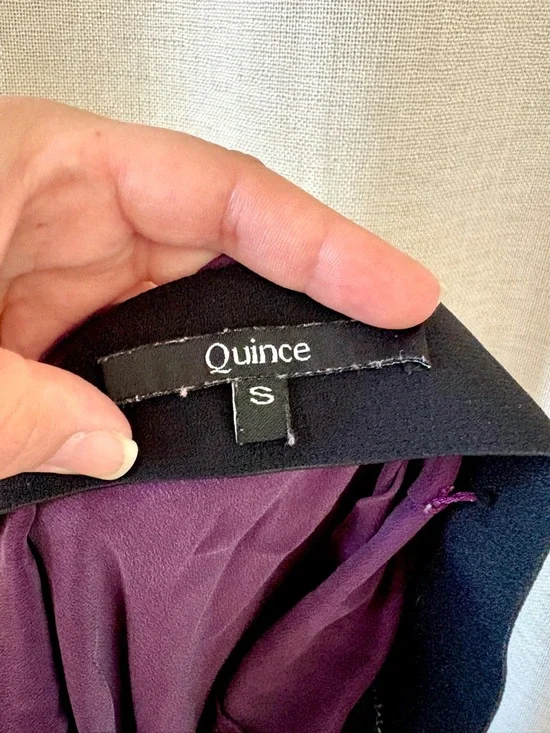 Quince “Eggplant” Washable Silk Skirt size S - Picture 5 of 5